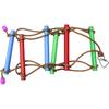 Rainbow Craft 6.6FT Веревка для лазания Лестница ниндзя для детей - Аксессуары для детской полосы препятствий «Воин-ниндзя» - Качели-лестница