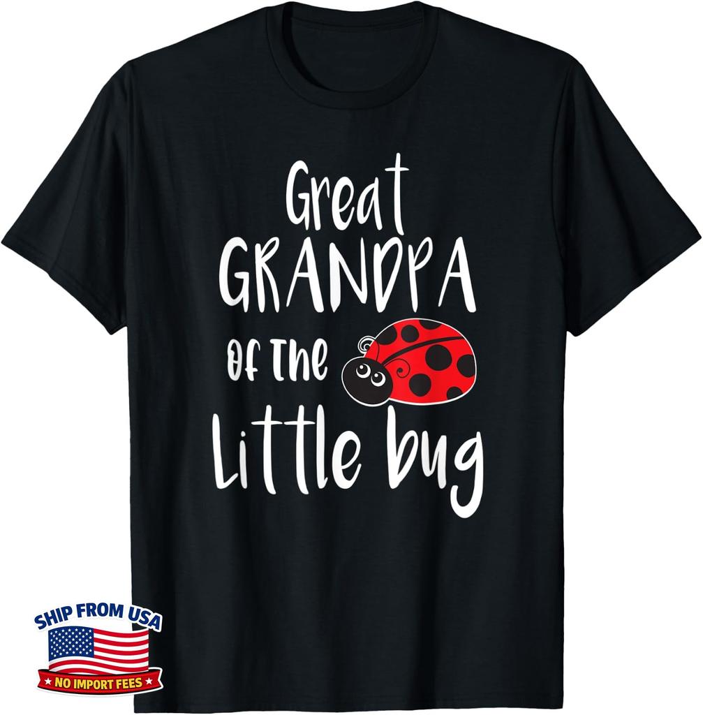 Men's Great Grandpa Of The Little Bug Cute Ladybug Baby Shower Unisex T-Shirt