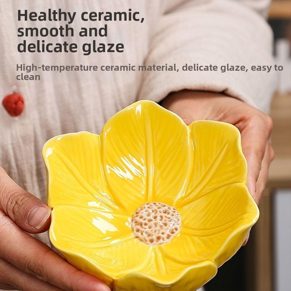 Solid Flower Jewelry Tray Petal Design Trinket Tray Luxury Small Trinket Dish Office Desk
