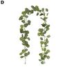 Искусственная эвкалиптовая гирлянда, лозы ручной работы, реалистичный вид, яркий цвет, не требующие ухода листья эвкалипта, искусственные растения