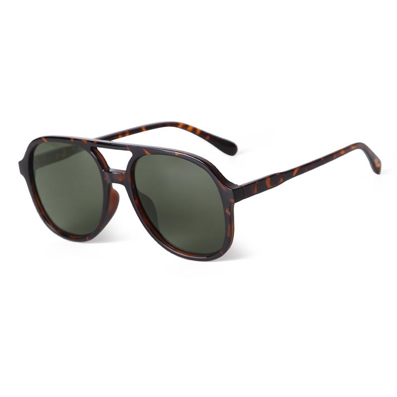 Модные винтажные желтые очки-авиаторы для женщин и мужчин, ретро, черепаховая оправа, двойной мост, квадратные авиационные солнцезащитные очки, UV400 S227