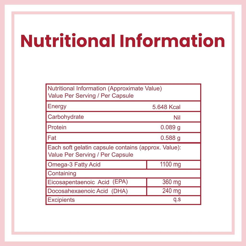 AMBROSIAL Advanced Omega 3 Fish Oil High Strength Capsules 1100mg с 360mg EPA и 240mg DHA Поддерживает здоровье сердца и иммунитета 60 Softgels