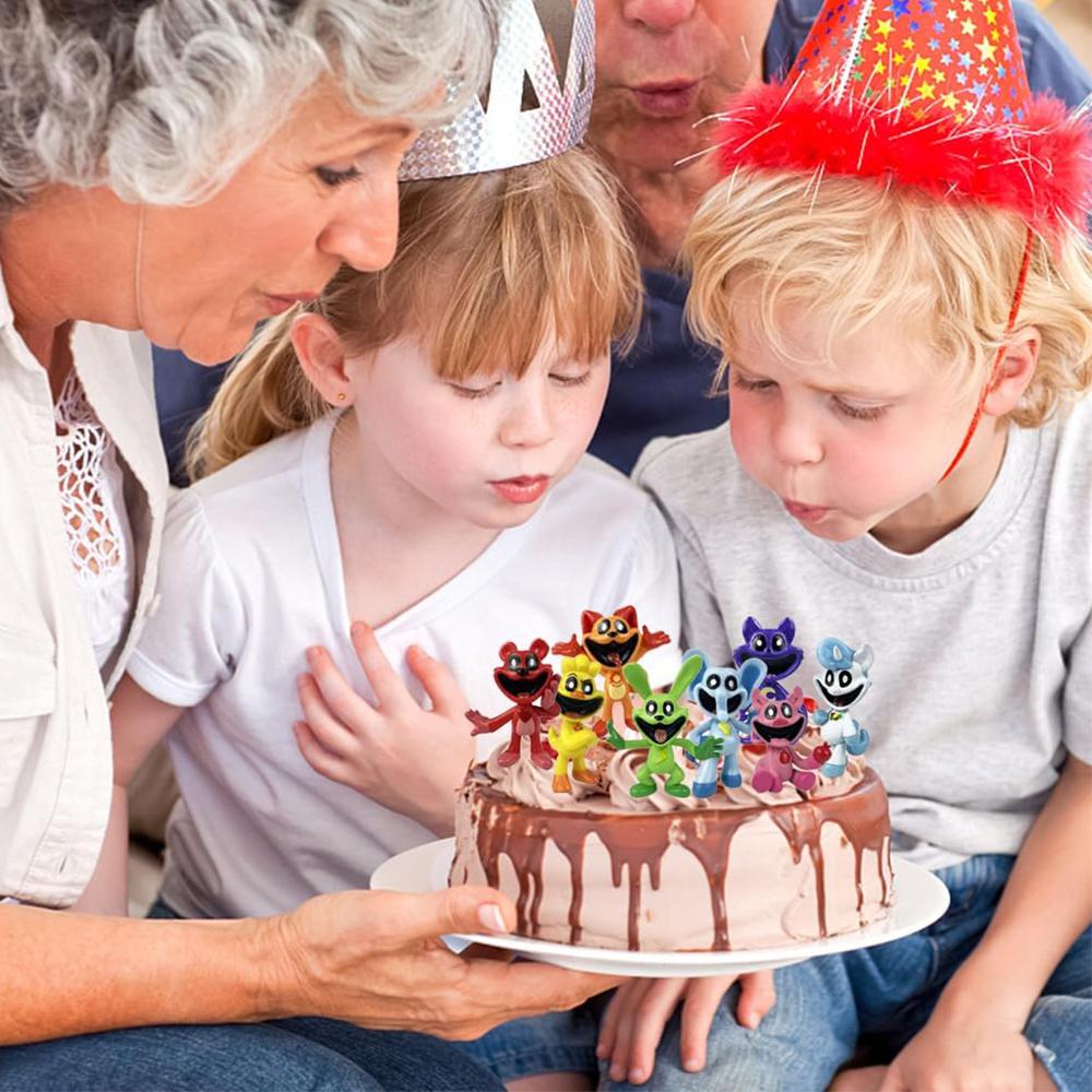 Новые 8 шт. Улыбающиеся мини-фигурки Веселые персонажи для мальчиков и девочек Принадлежности для вечеринки по случаю дня рождения