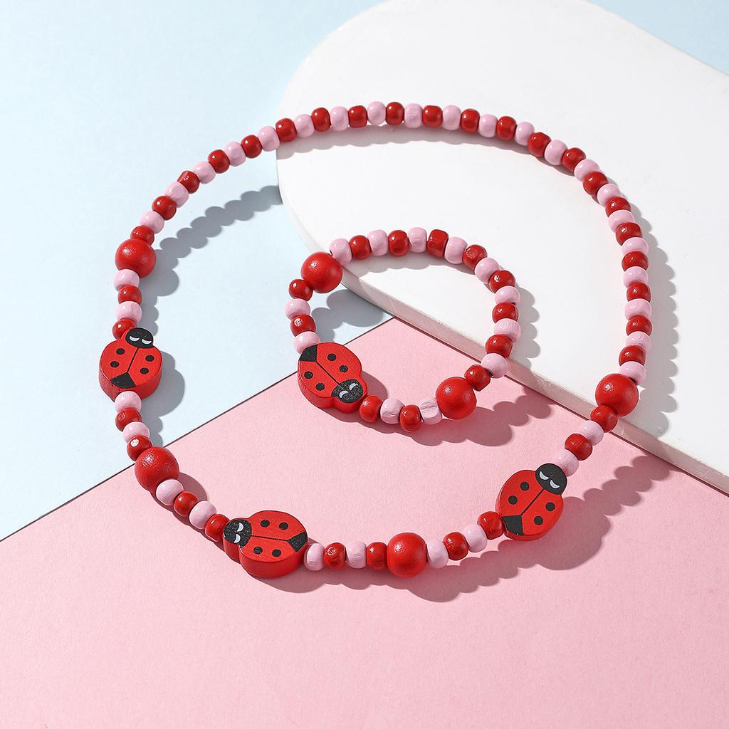 1 комплект, подарки для милых девочек, детские аксессуары принцессы, акриловые бусины, ожерелье с цветком, браслет, набор браслетов из бусин «сделай сам»