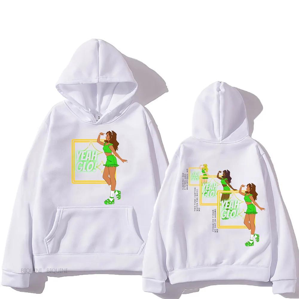 GloRilla Hollon Hooded Back Printing Harajuku Aesthetic Sweatshirts Funko Pop Gothic Casual Clothing Ropa Mujer Fleece