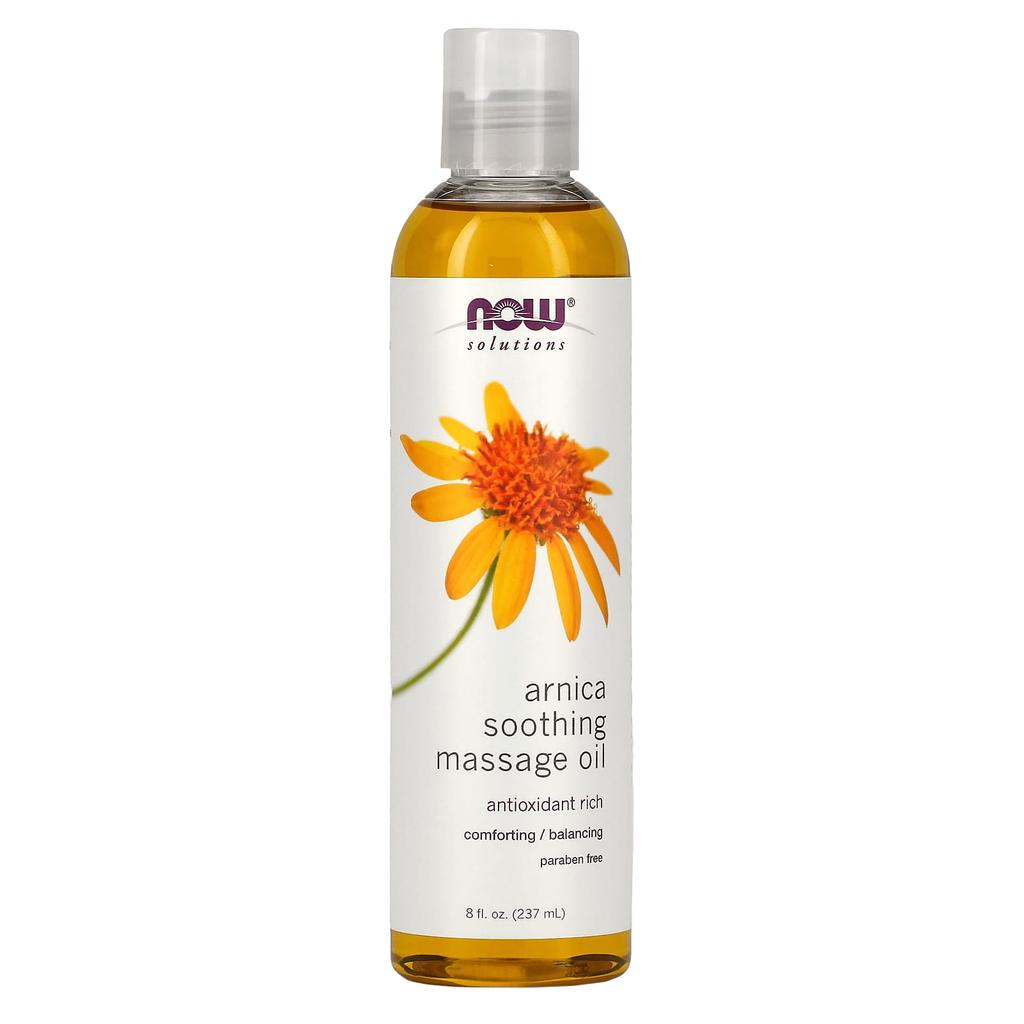 Now Foods Solutions, Arnica Soothing Massage Oil, 8 Fl Oz (237 Ml)