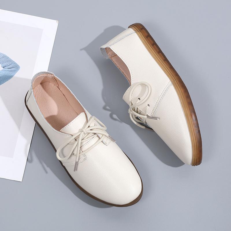 Женские белые туфли на плоской подошве, мокасины для вождения, повседневные черные туфли для ходьбы в стиле минимализма для мам, большой размер