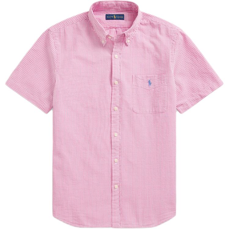 Polo Ralph Lauren Академический стиль Дышащая хлопковая вуаль Рубашка с коротким рукавом Классическая версия Мужские рубашки MNPOWOV1N820304-650