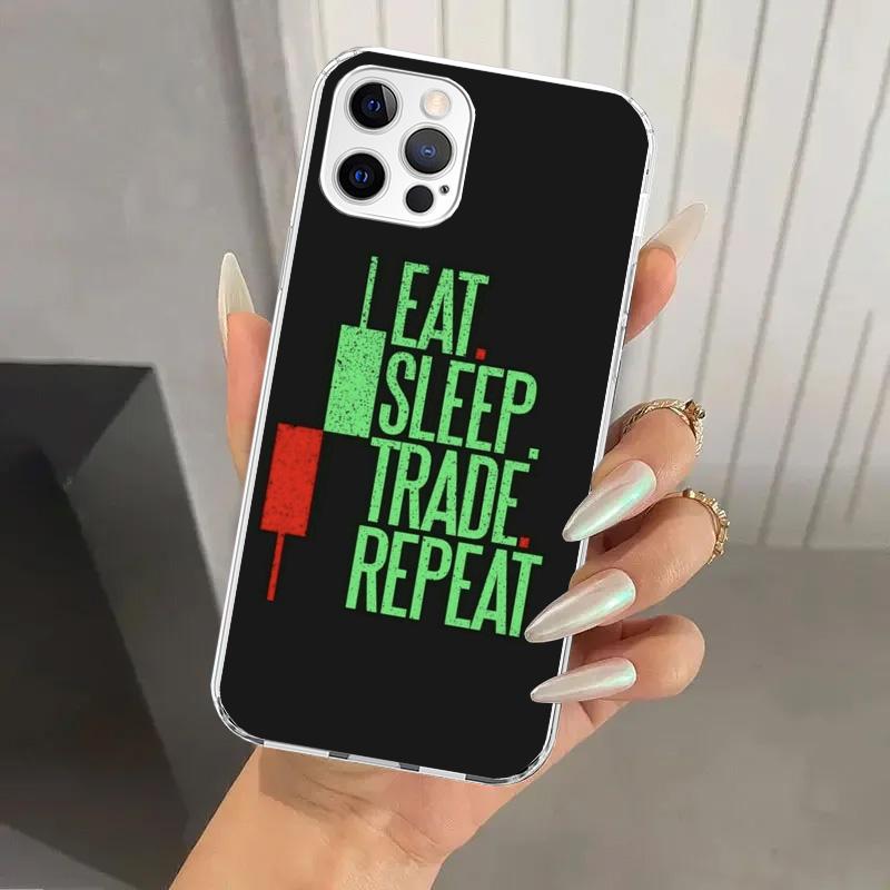 Trade Investment Forex Stock Market Phone Case for Iphone 17 Air 16 15 Plus 14 13 Mini 12 11 Pro Max 16E 7 8 SE 2020 Soft Funda
