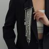 Элегантная Длинная Цепочка с Кисточками из Имитации Жемчуга Брошь Женская Ручная Работа Бусинная Цепочка Многофункциональная для Одежды Брюк Фиксирующий Штырь
