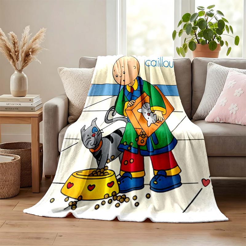 Caillou blanket Flannel Blanket Soft Cozy Plush Throw for Sofa Bed Lightweight Home Decoration