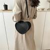 Trendy Minimalist Single Shoulder Bag For Women 2023 Summer New Heart Bag Street Fashion Medium Felt Bag