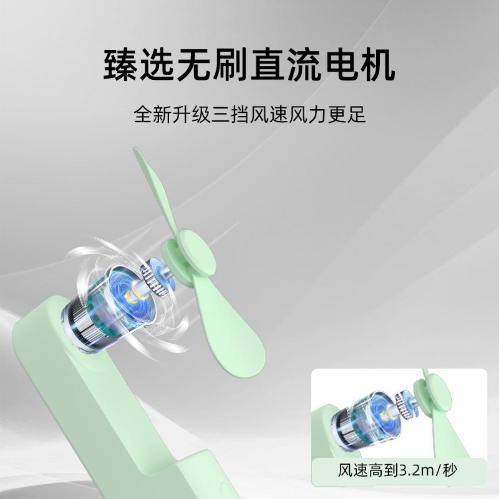 Портативный мини-вентилятор, зарядка через USB, 3-скоростной, регулируемый, складной ручной вентилятор, подходит для женщин, путешествий, использования на открытом воздухе