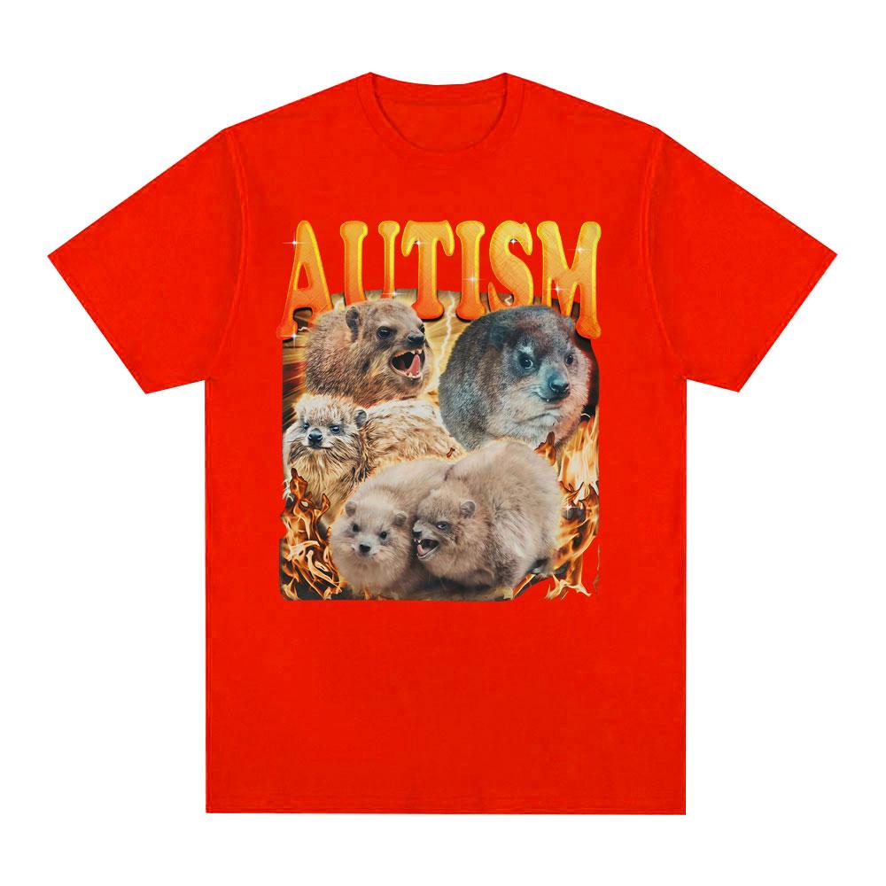 2025 Funny Tee Autism Unhinged Funny Rock Hyrax Meme Graphic Tshirts Cotton Clothing New Style Fashion Tshirt Hot Sale Clothing