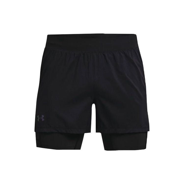 Under Armour Rush Series 2-In-1 Running Shorts Men Bottoms Black 1361577-001