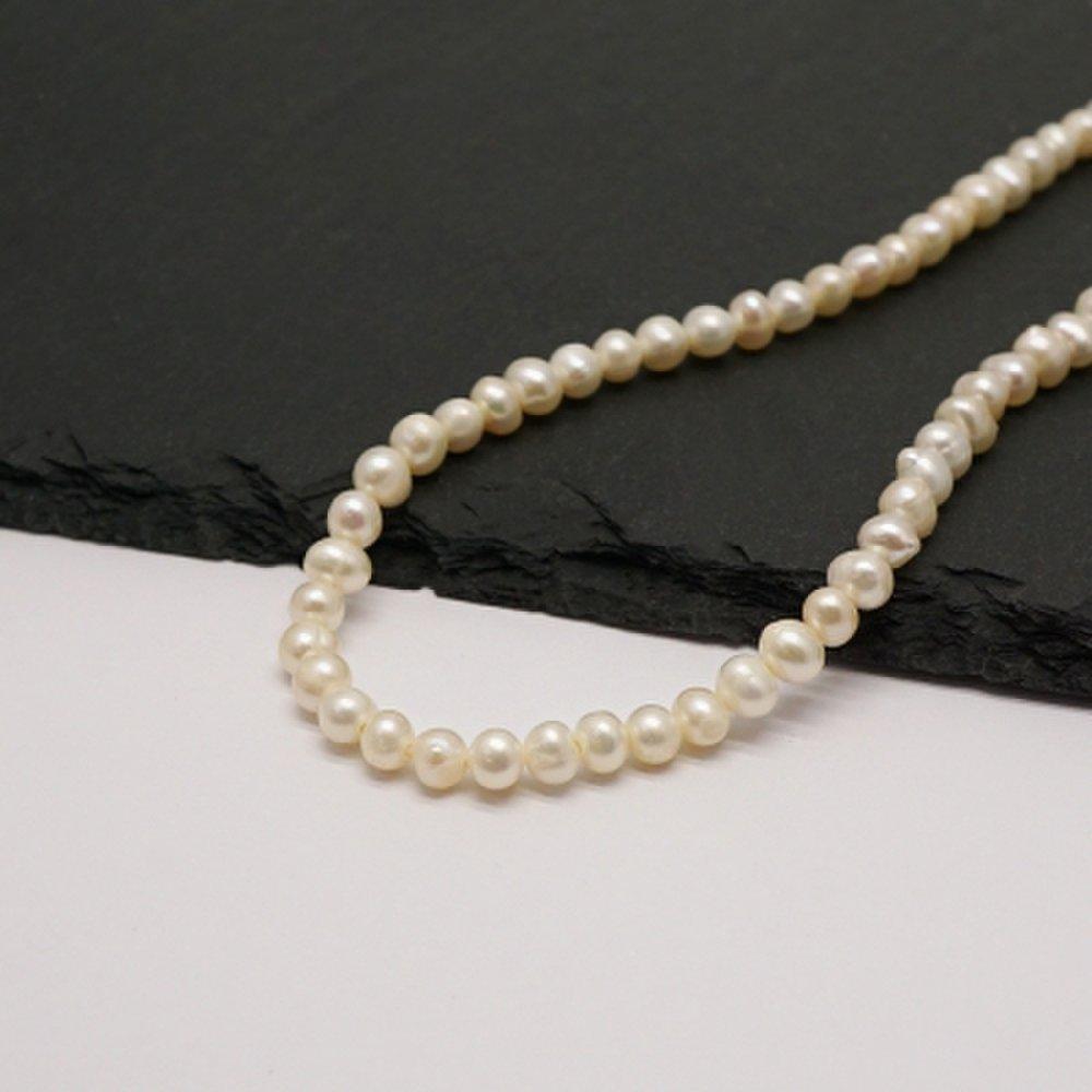 [Armuell][925Silver] Freshwater Pearl Necklace 4.5mm Amenn8120