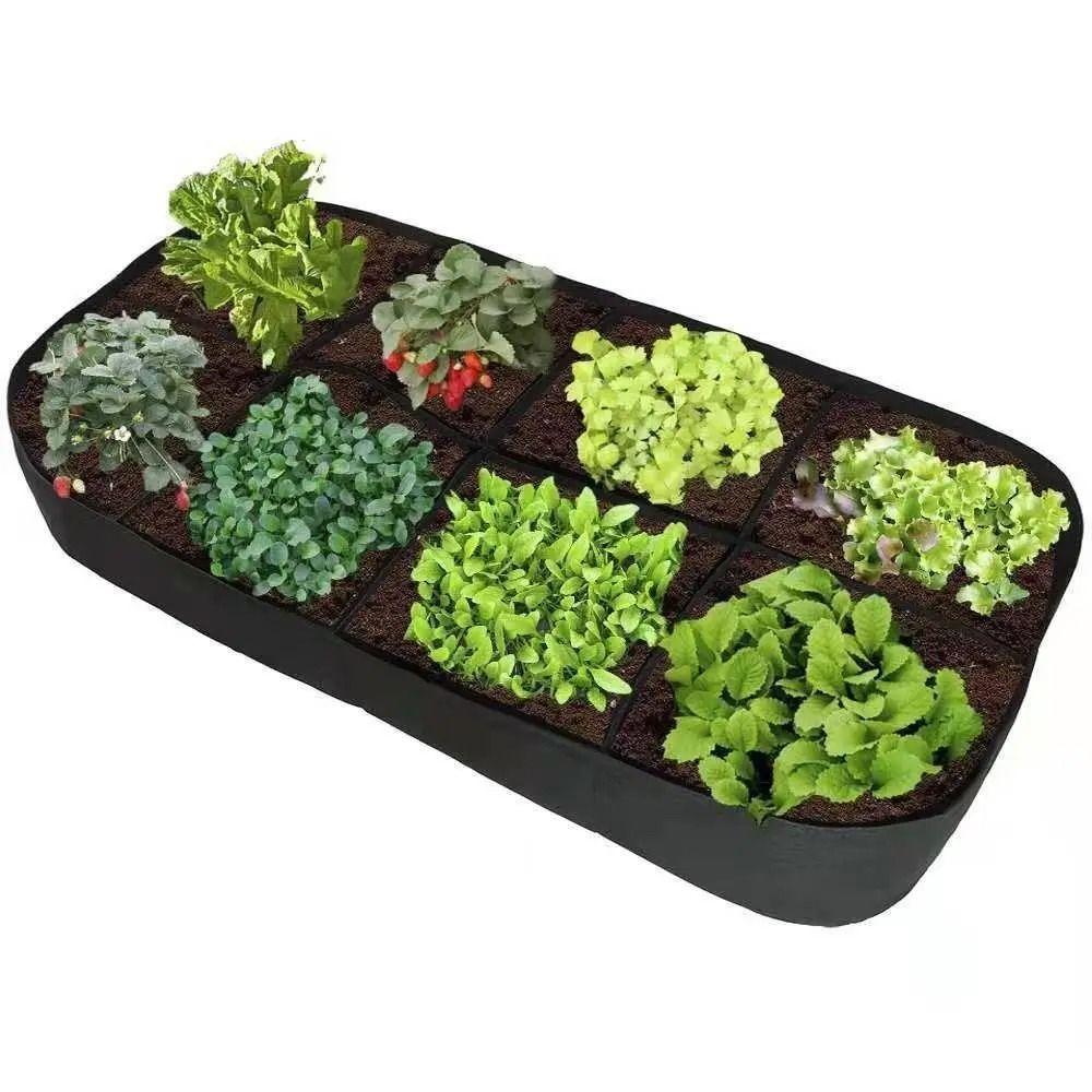 1/4/8 Grids Planting Container Breathable Garden Planting Bed Portable Garden Planters Bag Flowers