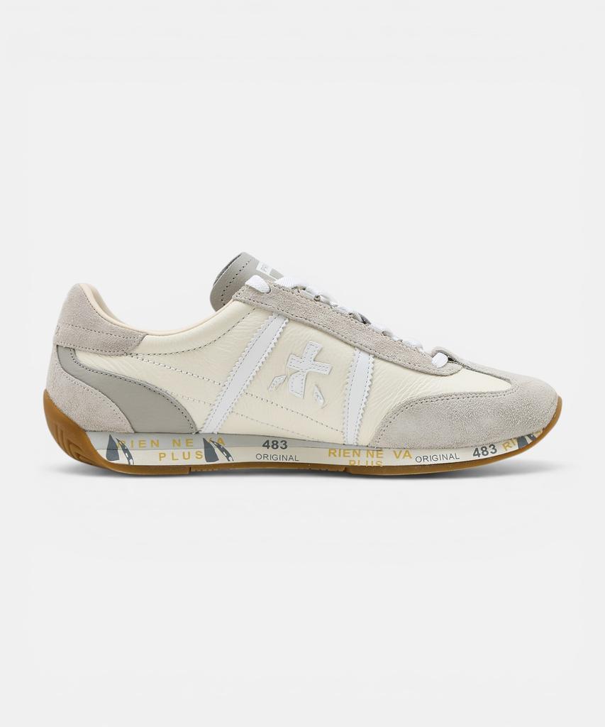 Premiata [26Ss][Jackyx] White Logo Patch Cowhide Men'S Sneakers