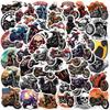 50 Cartoon Motorcycle Doodle Stickers Personalized Decorative Guitar Notebook Suitcase DIY Waterproof