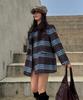 Generalidea Fur Collar Check Half Wool Coat [Brown] / Wbe4L10518