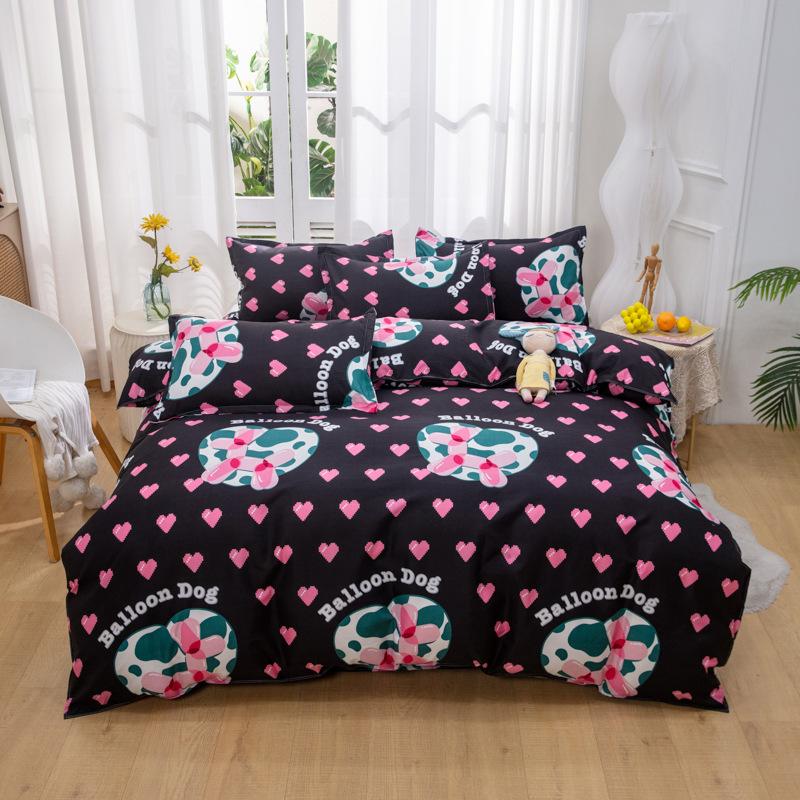 Simple Nordic Bedding Four-piece Set, Bed Sheet, Dormitory Quilt Set Three-piece Set