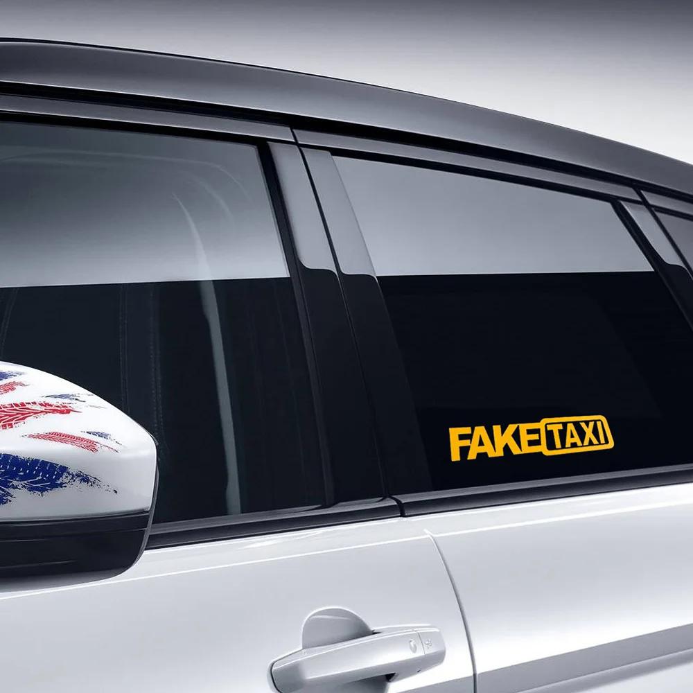 1PC/2PCS FAKE TAXI Car Window Stickers Waterproof DIY Funny Auto Body Vinyl Decals for Bmw Mazda Mercedes Benz Accessories