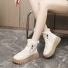 Womens Ankle Snow Boots Winter 2025 Platform Chunky Booties Shoes for Women On Promotion Lamb Work Spring Autumn Padded Y2k Pu