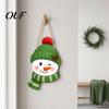 Holiday Fireplace Decor Winter Snowman Wooden Welcome Sign for Front Door, 2D Flat Christmas Hanging Cute Gift Tags Door with Jute Rope Wall