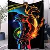 Pokemon Starter Pokemon Scenic Flannel Blanket Cartoon Anime Soft Warm Plush Throw Sofa Bed Couch Cover Camping Travel Fans Gift