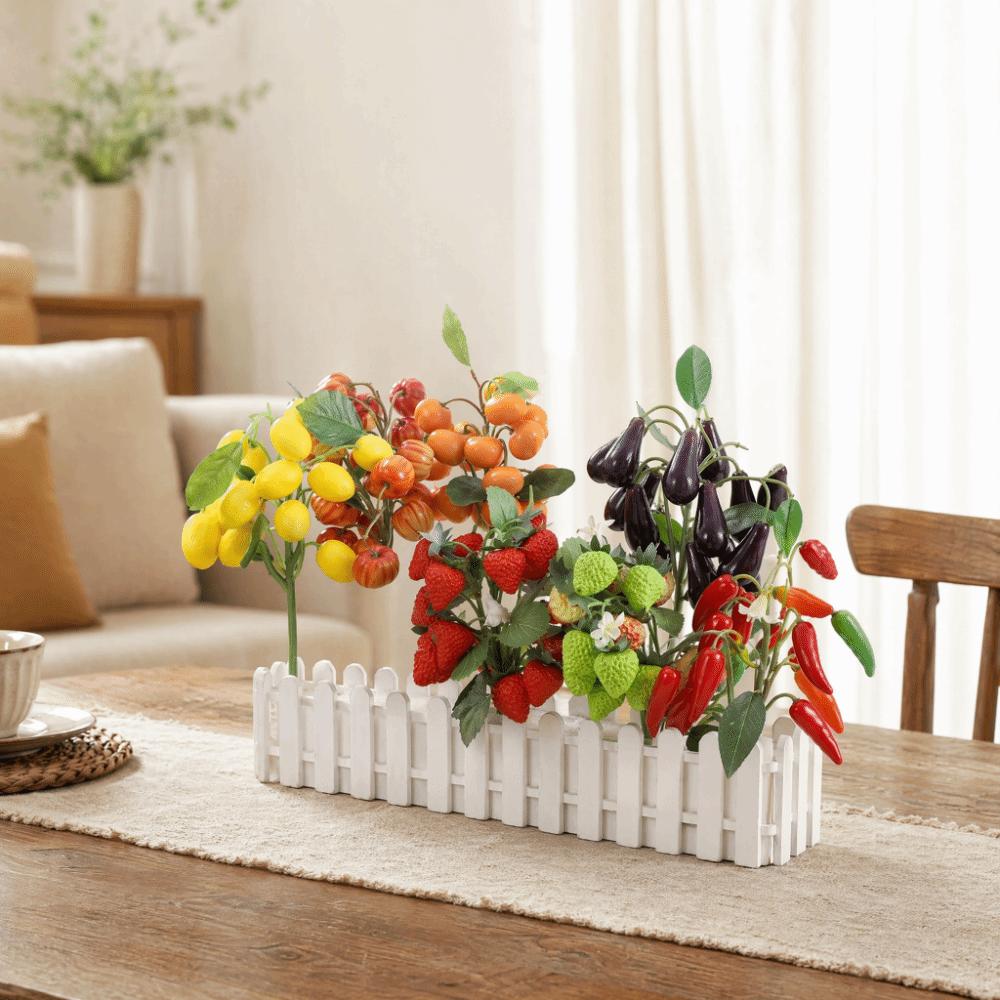 Realistic Artificial Lemon Branches Plastic Fruit Props DIY Fake Strawberry Vase Decoration