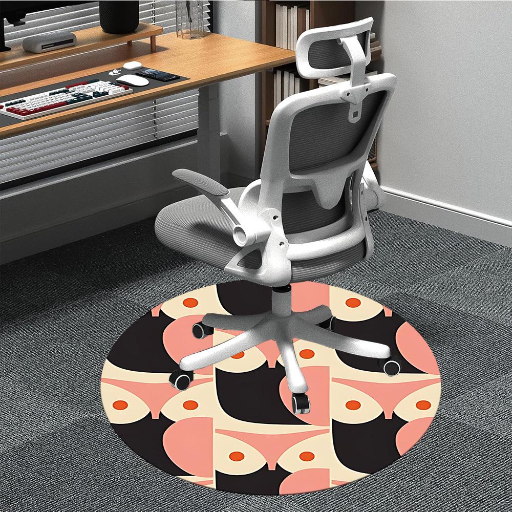 1pc Bust Pattern Office Round Area Rug, Indoor Mat Suitable For Office, Under Office Chairs Bedroom Living Room Home Decor, Room Deco 164