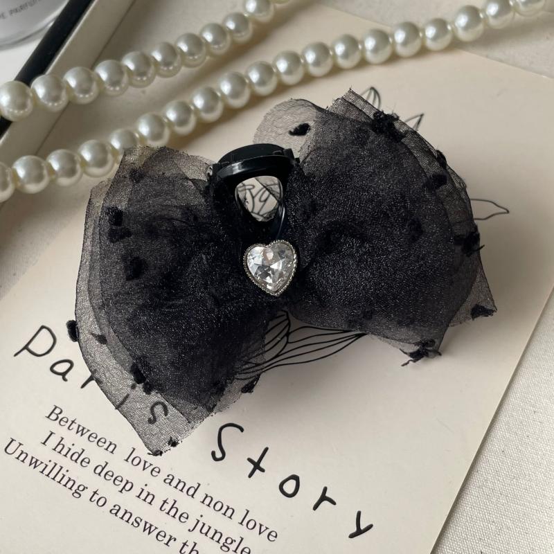 Fashion Butterfly Hair Clip Elegant Mesh Bow Ponytail Clip Daily Accessories Beautiful Hairstyle Tool Women'S Hair Claw