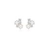 Silver Pearl Cubic Earrings Sc25B10E