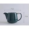 Premium Grey Porcelain Teapot with Removable Stainless Steel Infuser Large 550ml Capacity Easy Brewing and Stylish Serving Dish