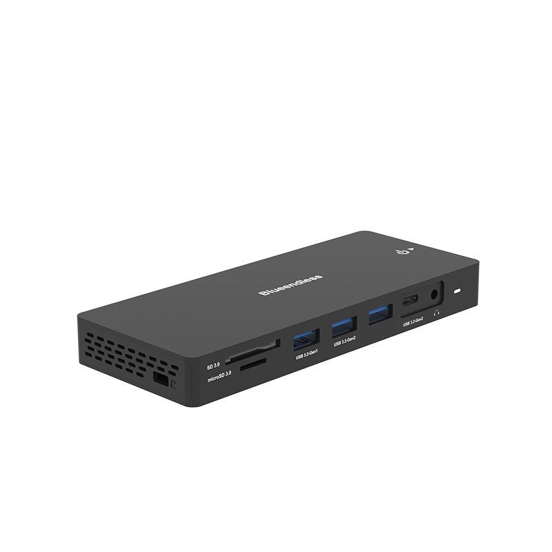Док-станция USB-C: Двойной DP/HDMI, Четырехэкранный дисплей, Разветвитель USB 3.1, Порт Ethernet, Док-станция для расширения ноутбука