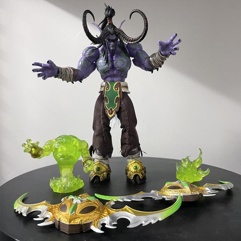 Из игры World of Warcraft Игровые Периферийные Персонажи Иллидан Ярость Бури Подвижная Фигурка Действия Настольные Декоративные Украшения Подарки для Мальчиков