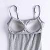 Wtempo Women Vest Tank Sexy Women Shirt Tanks Solid Camisole Tops With Built In Bra Neck Vest Padded Slim Fit Tank Tops