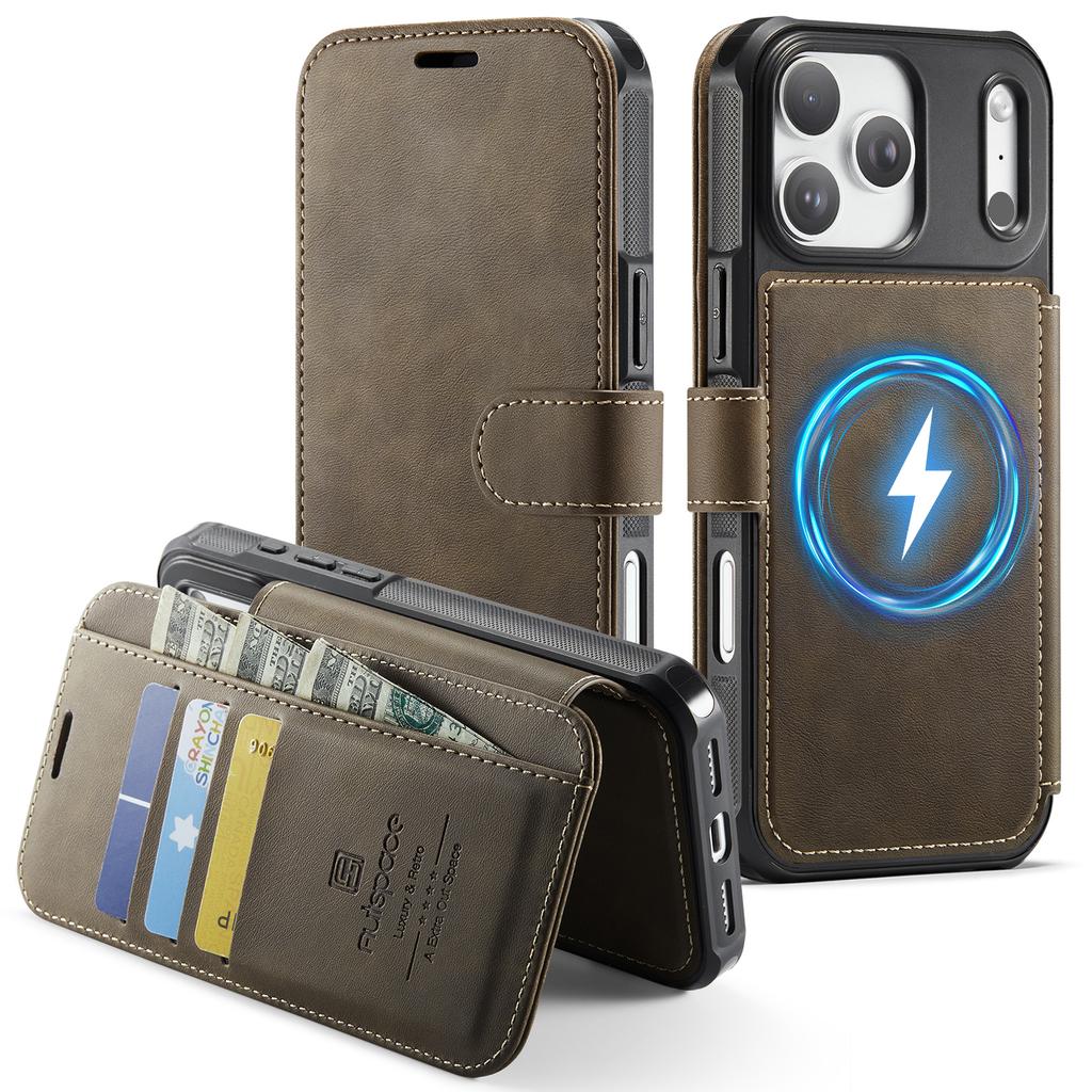 Визитки Solt Магнитный Кошелек Кожаный Чехол-Книжка Для iPhone 17 Pro Max 17Air 16 15 14 13 Книга Роскошная Сумка-Подставка Чехол
