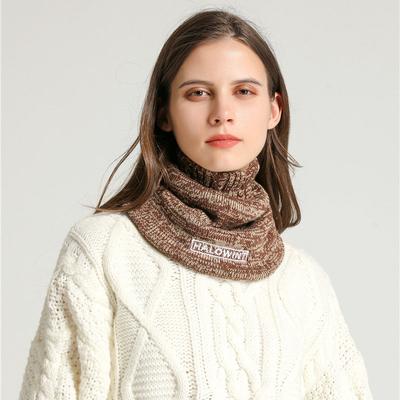 Женский Мужской Теплый Вязаный Шейный Платок Зимний Утепленный Теплый Ветрозащитный Шарф-Кольцо Уличная Маска для Лица Балаклава Модный Мягкий