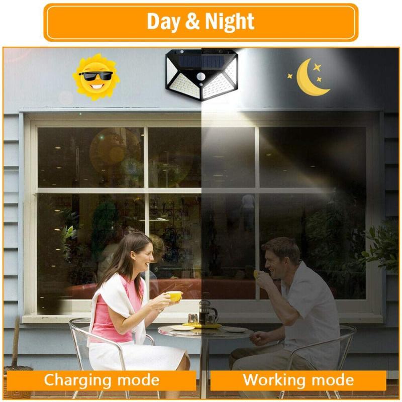 1Pcs LED Solar Light Outdoor Solar Lamp PIR Motion Sensor Waterproof Wall Light for Garden Yard Path Decoration