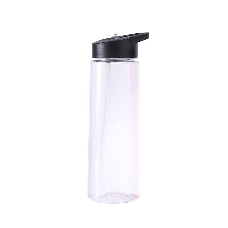 750ml Outdoor Sports Water Bottle with Handle, Plastic Straw Cup, PS Space Design, In Stock