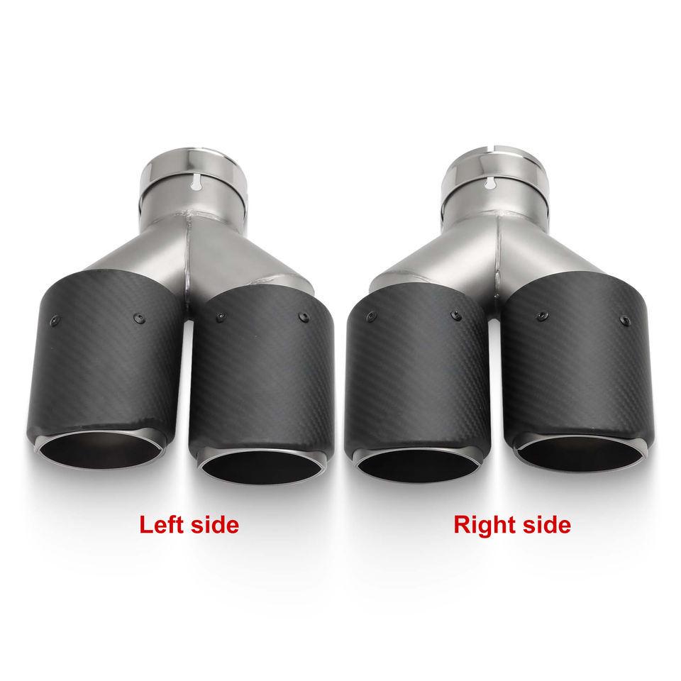 Carbon Fiber Stainless Steel Exhaust Tailpipe Cover for BMW Cars