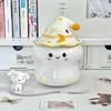 Милая кружка с привидением, с крышкой и ложкой, подарок на день рождения для девушки с высокой ценностью, офисная керамическая чашка для воды, сувенир