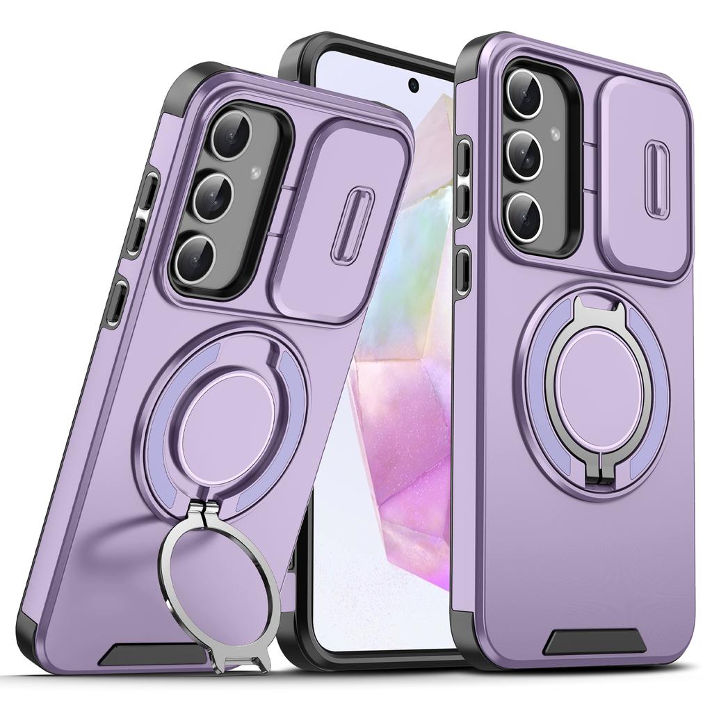 Для Samsung Galaxy A55 A54 A35 A25 A23 A15 A14 A13 A05 A04S A05S Вращающийся на 360 градусов Магнитный Держатель Защита Камеры Чехол для Телефона