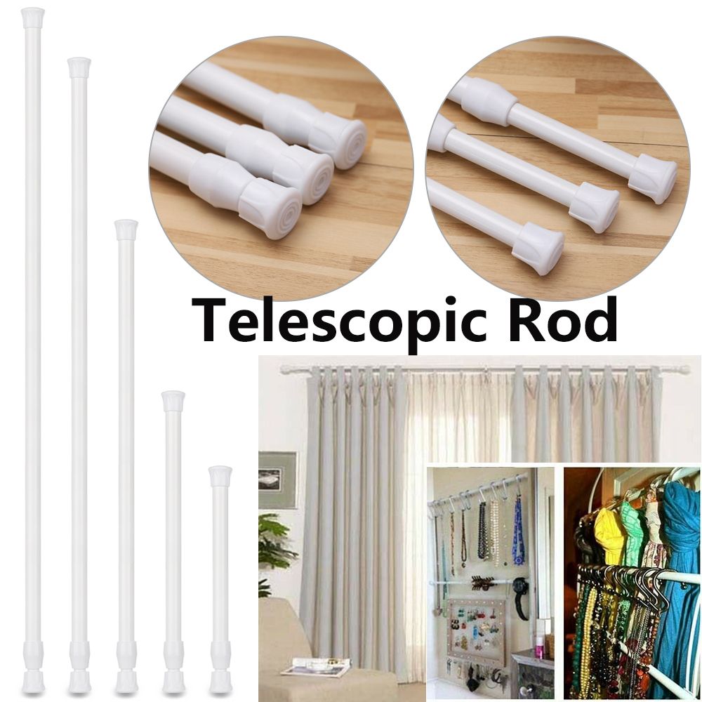 Load Durable Household Curtain Telescopic Pole Extendable Sticks Bathroom Product Hanging Rods