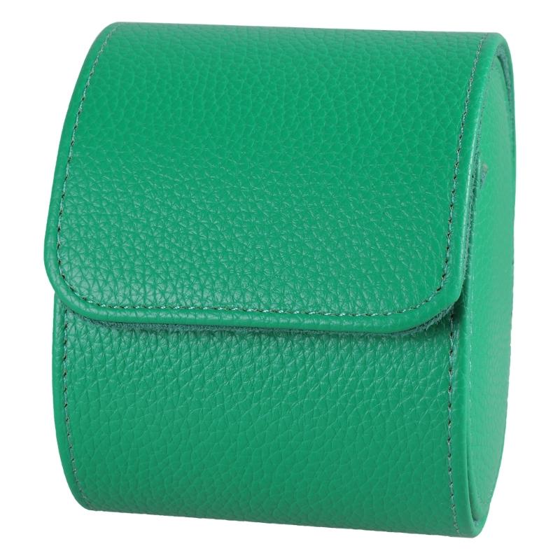 Винтажная кожаная коробка-держатель для часов, чехол-ролл для часов, круглый ремешок с пряжкой, карманная сумка для часов, удобное хранение парных часов для улицы