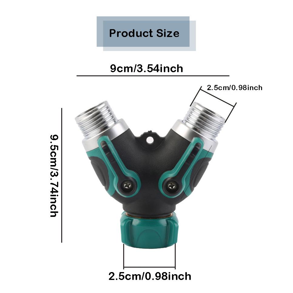 1 шт. Трехходовой разветвитель для полива сада, пластиковый распределитель воды в европейском стиле, соединитель для садового инструмента