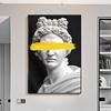 Marble Sculpture of Apollo Canvas Art Posters Vaporwave Statue Art Greek God Paintings Wall Art Prints Pictures for Living Room No Frame