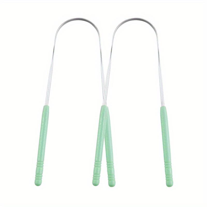 1/2Pcs Stainless Steel Tongue Cleaning,Effective Oral Care With Tongue Scraper, Brush, Clearing Tool  For Bad Breath Reduction
