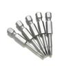 5 Pcs /Set Magnetic Triangle Head Screwdriver Bits S2 Steel 1/4 Hex Shank 50Mm
